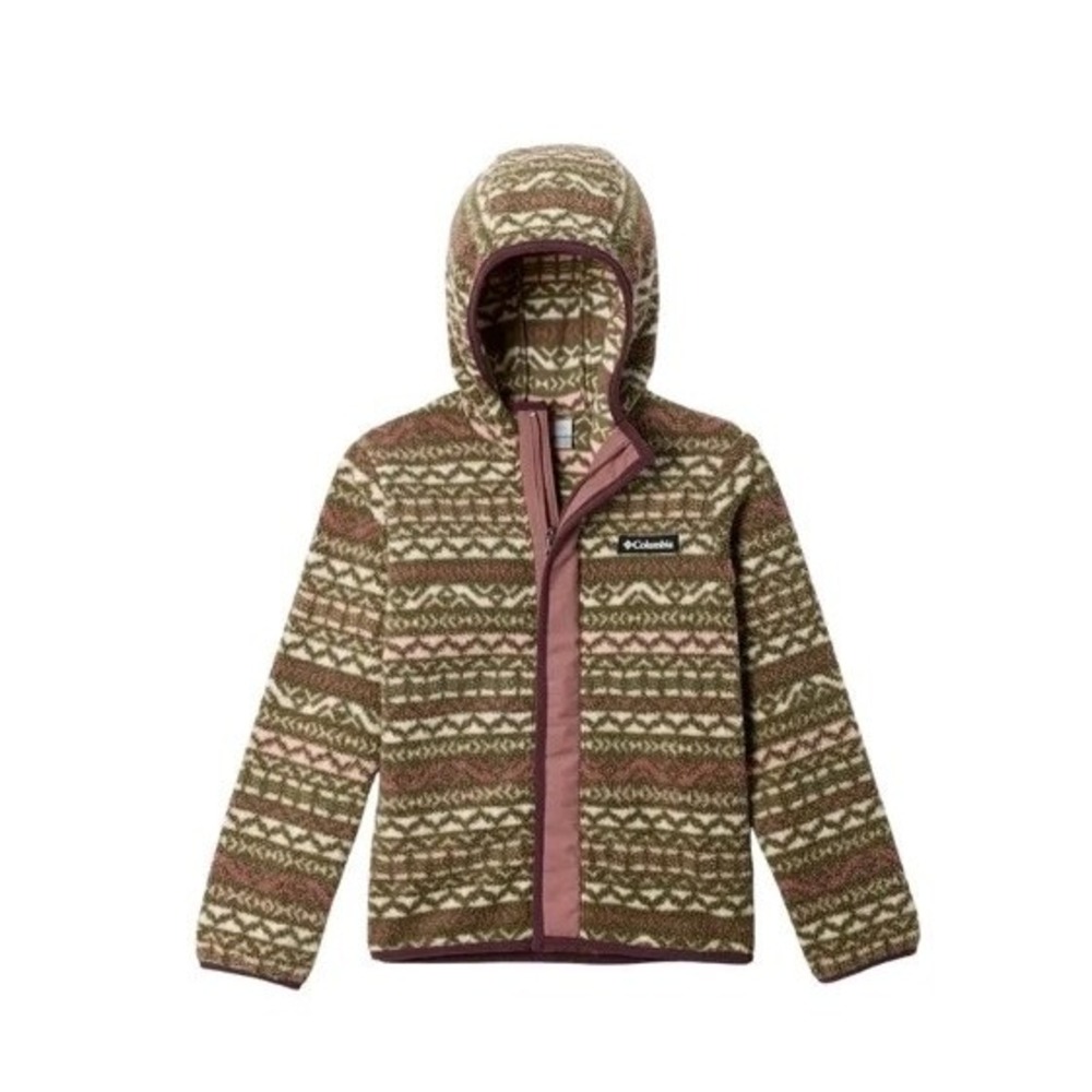 Columbia Girls' Highland Pine Printed Full Zip Fleece Sweater Jacket, XL 18/20